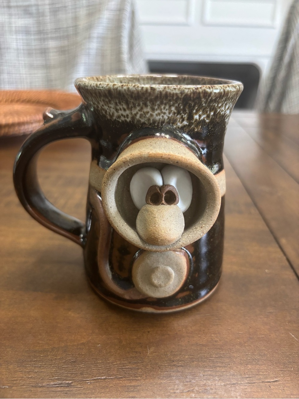 Vintage Wagner stoneware ugly/funny face pottery mug